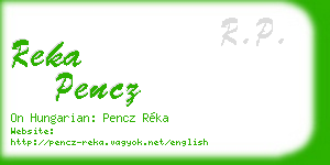 reka pencz business card